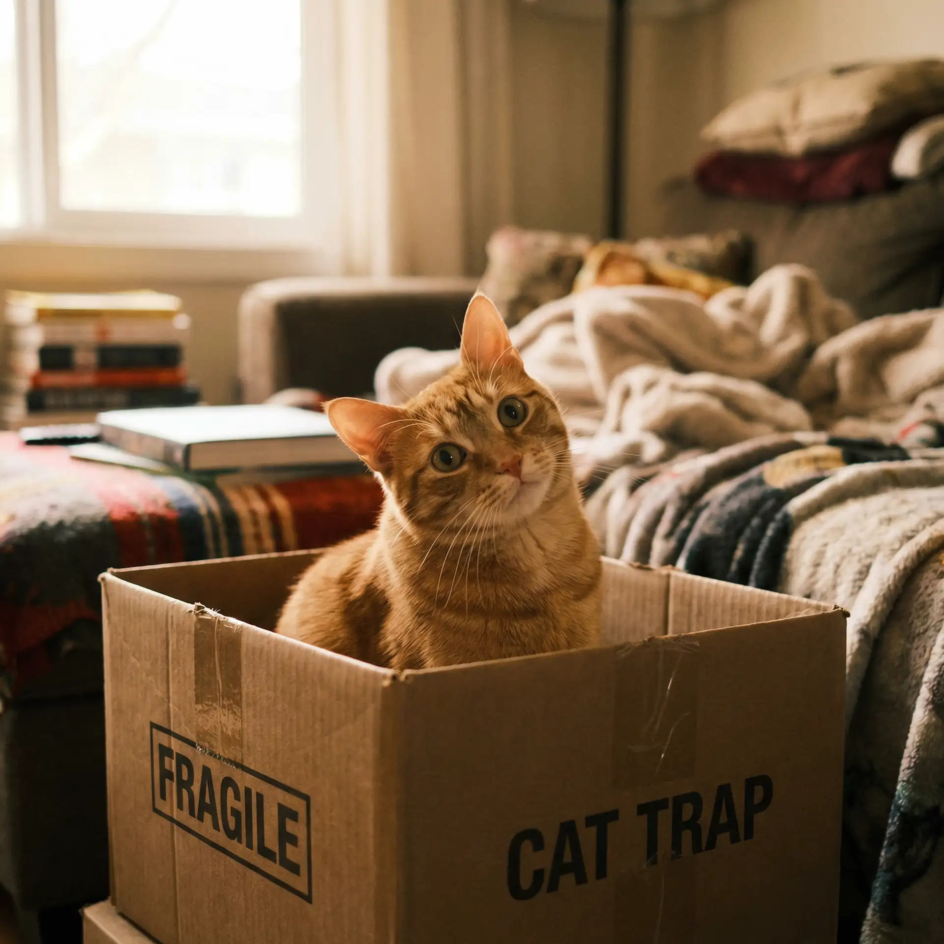 橘猫躲在纸箱里 - 来的都是客电视剧在线观看
